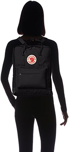 Fjällräven Kånken Mochila de senderismo, Unisex Adulto, Negro (Black), 16 L (38 x 27 x 13 cm)