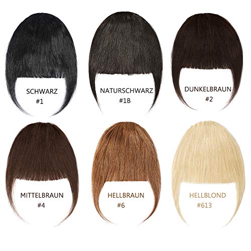 Flequillo Postizo Pelo Natural Clip [Grueso] (#4 Castaño Chocolate)