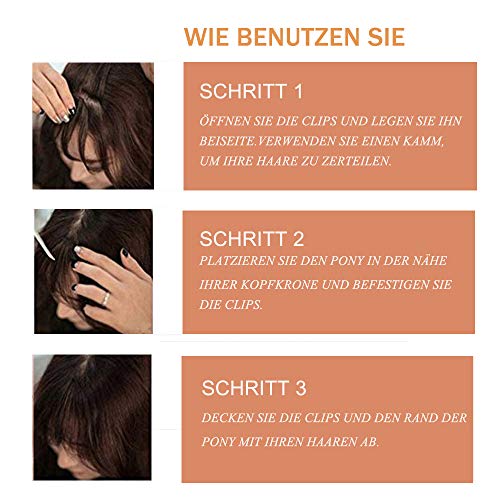 Flequillo Postizo Pelo Natural Clip [Grueso] (#4 Castaño Chocolate)