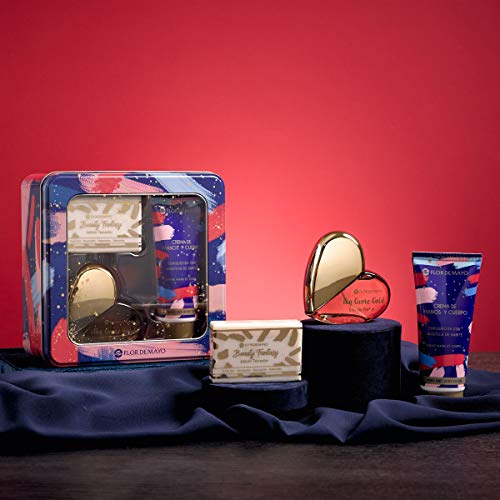 Flor de Mayo, Set Regalo Beauty Fantasy Box, Eau de Parfum Flor de Mayo Cuore, Crema de Manos, Jabón Glicerina