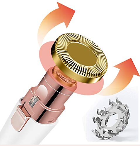 Flybiz Depiladora Facial Mujer Electrica, Afeitadora de Cejas Recortador Flawless Recortador de Cejas Sin Dolor para Mujer Depiladora de Cejas Rápida y Segura con Luz LED