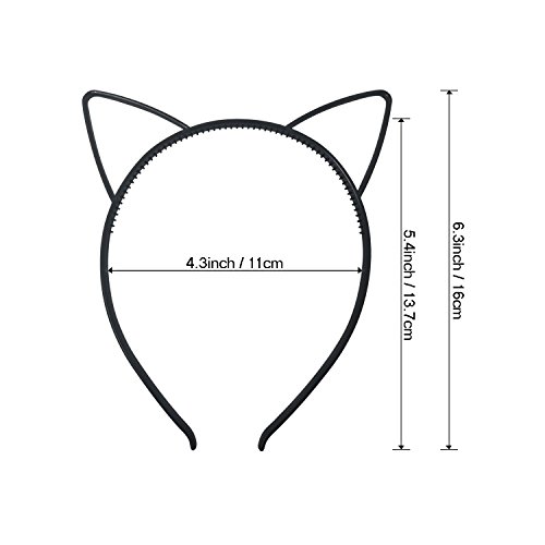 Flying swallow 14 Piezas diademas con orejas de gato de plástico, disfraces o fiestas, mujeres y niñas