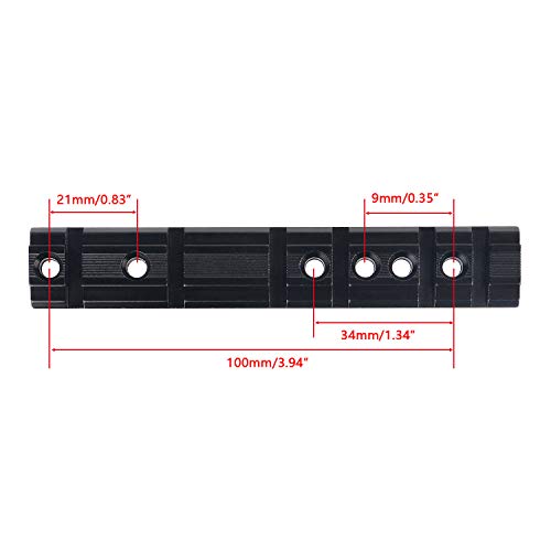 FOCUHUNTER Base de Riel Vertical Tactical Scope 11mm to 20 mm Soporte de Adaptador para Picatinny/Weaver Rail Mount