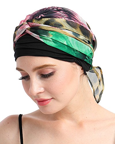 FocusCare Chemo Sombrero Turbante pañuelos en la Cabeza pre - Atado Headwear Bandana para el cáncer
