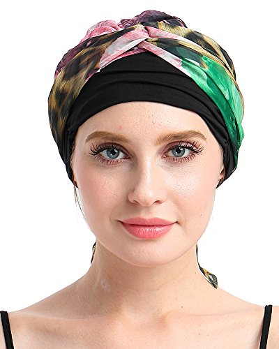 FocusCare Chemo Sombrero Turbante pañuelos en la Cabeza pre - Atado Headwear Bandana para el cáncer