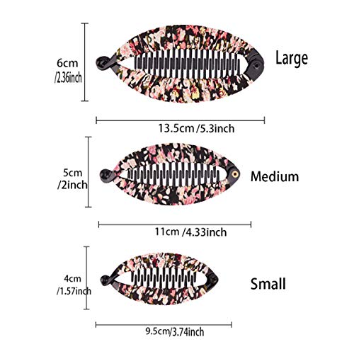 Fodattm - Juego de 6 pinzas de pelo estilo bohemio, diseño de plátano para el pelo, para mujeres (pequeñas)