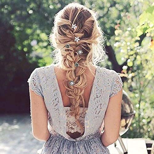 FOGAWA 60pz Horquillas en Espiral Tocados para Pelo de Novia 5 Estilos de Horquillas para Cabello en Espiral con Diamantes Perlas Rhinestone y Cristales para Cabello Pinzas para Bodas Fiestas