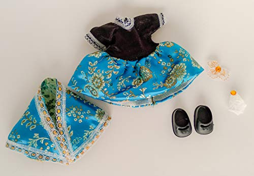 Folk Artesanía Vestido y complementos Regional típico Mallorquina Fiesta Mallorca muñeca Barriguitas de Famosa. Muñeca no incluida en el Lote.