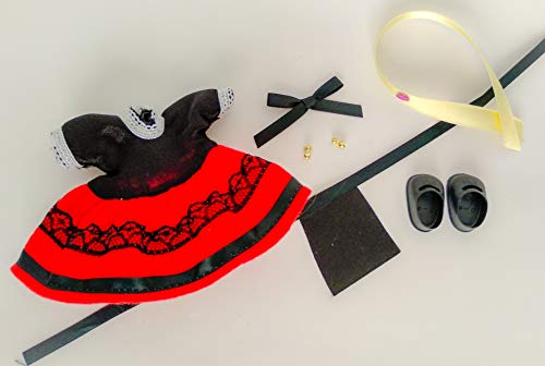 Folk Artesanía Vestido y complementos Regional típico Palentina (Palencia) muñeca Barriguitas de Famosa. Muñeca no incluida en el Lote.