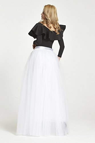 FOLOBE 1950 Vintage Puffy Tutu Skirts Dama de Honor 6 Capas de Enagua Enagua