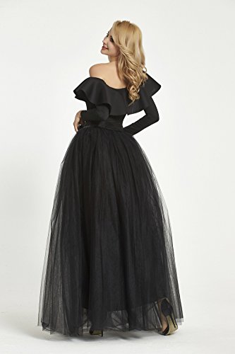 FOLOBE 1950 Vintage Puffy Tutu Skirts Dama de Honor 6 Capas de Enagua Enagua