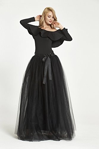 FOLOBE 1950 Vintage Puffy Tutu Skirts Dama de Honor 6 Capas de Enagua Enagua