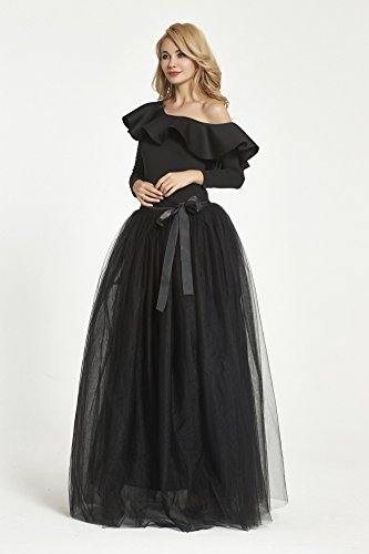 FOLOBE 1950 Vintage Puffy Tutu Skirts Dama de Honor 6 Capas de Enagua Enagua