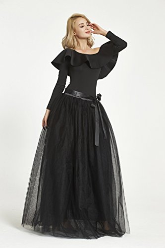 FOLOBE 1950 Vintage Puffy Tutu Skirts Dama de Honor 6 Capas de Enagua Enagua