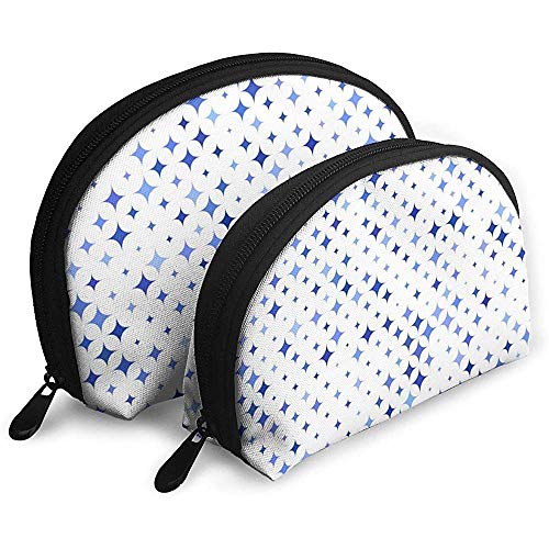 Fondo Estrella Azul Forma Abstracta Bolsas portátiles Bolsa de Maquillaje Bolsa de Aseo Bolsa de Viaje portátil multifunción Bolsas de Maquillaje pequeñas