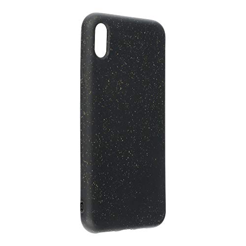 Forcell Funda Carcasa Protectora Trasera - 100% Ecológica y compostable Real. Cero resíduos. Hecho con Plantas y Productos Naturales para iPhone XS MAX Negra.