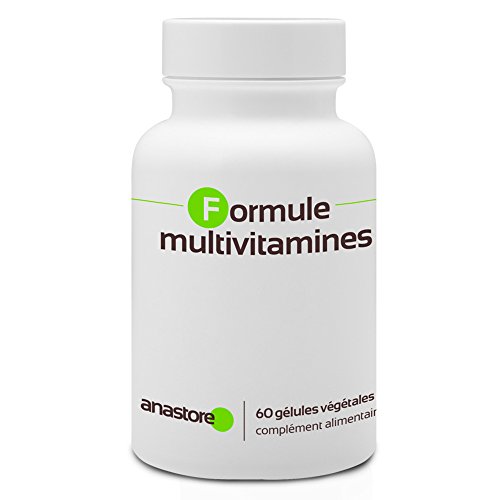 FÓRMULA MULTIVITAMÍNICA * 750 mg / 60 cápsulas * Prevención y/o corrección de los problemas relacionados con la carencia alimenticia, la fatiga y estrés * Fabricado en Francia