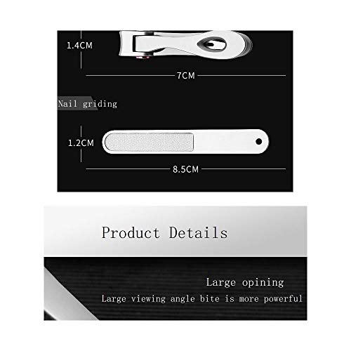 Foshuo Archivo De Uña,Caja De Herramientas De Uñas Tijeras para Cutículas Tijeras De Manicura Curvas Extra Fuertes Manicure Pedicure Set para Hombre Y Mujer Set De Manicura Kit De Manicura Uña