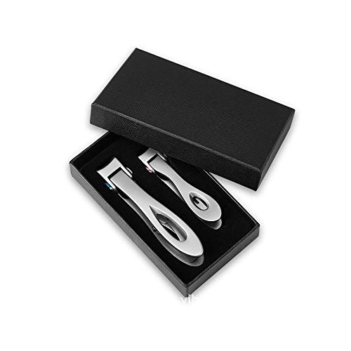 Foshuo Archivo De Uña,Caja De Herramientas De Uñas Tijeras para Cutículas Tijeras De Manicura Curvas Extra Fuertes Manicure Pedicure Set para Hombre Y Mujer Set De Manicura Kit De Manicura Uña