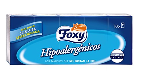 Foxy - Pañuelos hipoalergénicos - 10 paquetes x 9 unidades