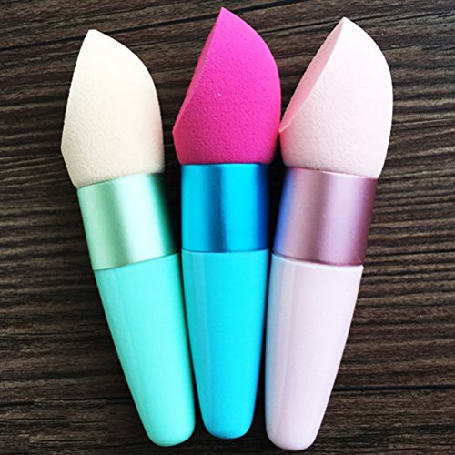 Frcolor 1 esponja para maquillaje con mango (color al azar)