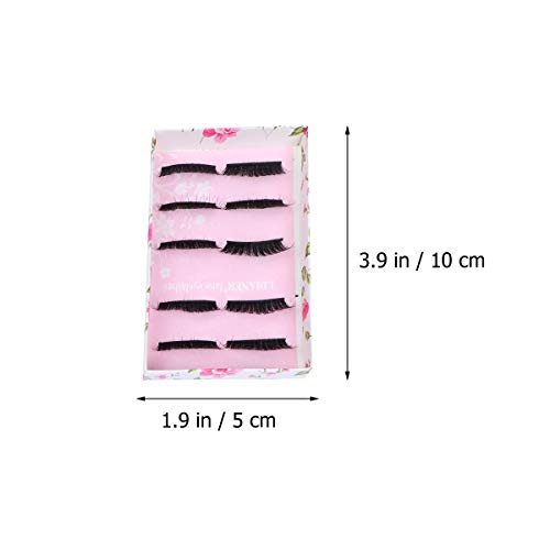 Frcolor 5 pares de pestañas postizas, suavidad Natural Super largo grueso pestañas postizas pestañas falsas