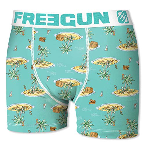Freegun - Calzoncillos para hombre de fantasía, lote de 4 + 1 Pack Voyage S