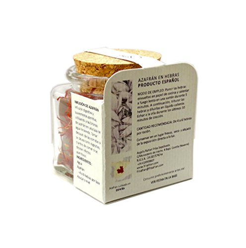 FRISAFRAN - Azafran en hebra Español / Tarro de Cristal (5Gr)
