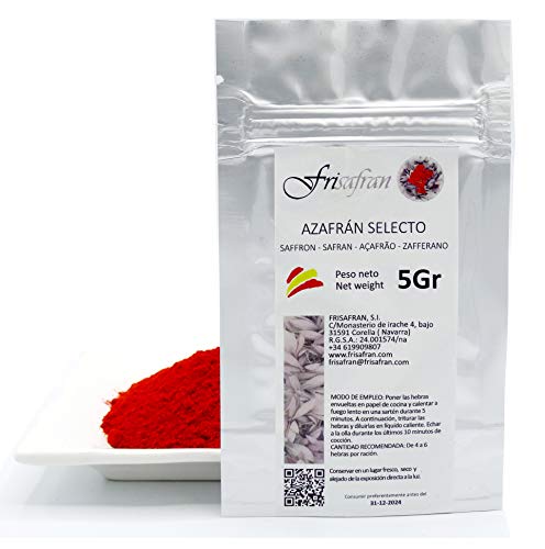 FRISAFRAN - Azafran en hebra molido / Bolsa metalizada (5Gr)
