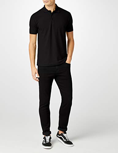 Fruit of the Loom Raglan Sleeve - Polo para hombre, color negro, talla XXX-Large