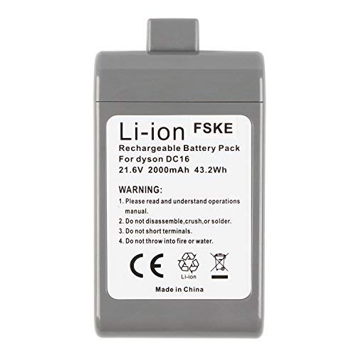 FSKE® DC16 Batería para Dyson Aspirador de Mano Piezas de Repuesto Animal DC16 Issey Miyake BP01 DC12 12097 912433-01 912433-03 912433-04 Battery,21.6V 2000mAh 43.2W