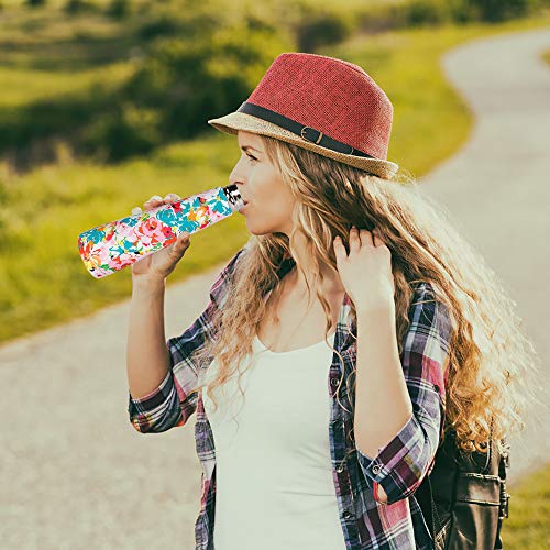 FT-SHOP Botella de Agua de Acero Inoxidable Aislamiento de Vacío de Doble Pared Botella de Agua a Prueba de Fugas Sin Bpa Reutilizable Botella Térmica para Correr Deporte Gimnasio Yoga Ciclismo 500ML