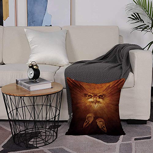 Funda de Cojine con Cremallera Invisible,Decoración de animales, cara de águila ,Protectores de Almohada Sofá Throw Cojín Decoración Almohada Caso de la Cubierta Decorativo para Sala de Estar 50x50 cm