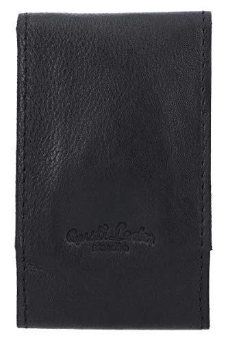 Funda de Cuero para Caja de Cigarrillos Gusti Cuero Studio Charly Estuche Case Cuero de Búfalo Negro 2T19-22-9