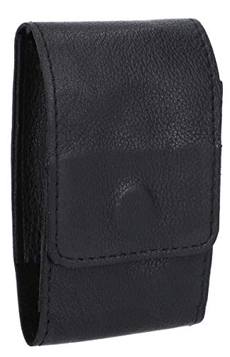 Funda de Cuero para Caja de Cigarrillos Gusti Cuero Studio Charly Estuche Case Cuero de Búfalo Negro 2T19-22-9
