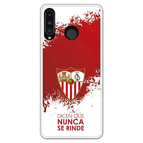 Funda para Huawei P30 Lite Oficial del Sevilla FC Sevilla Dicen Que Nunca se Rinde para Proteger tu móvil. Carcasa para Huawei de Silicona Flexible con Licencia Oficial del Sevilla FC.