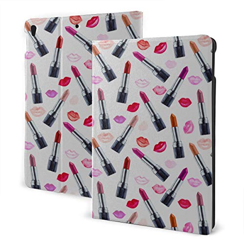 Funda para Ipad 2019 Ipad Air3 / 2017 Funda para Ipad Pro de 10,5 pulgadas / 2019 Ipad 7 ° Funda de 10,2 pulgadas Maquillaje Pintalabios Frotis y pincel La última funda para Ipad Auto Wake / sleep