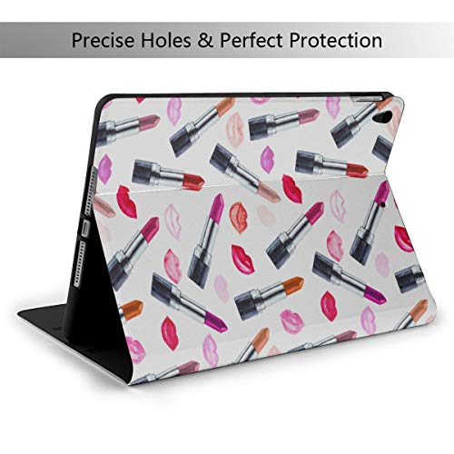 Funda para Ipad 2019 Ipad Air3 / 2017 Funda para Ipad Pro de 10,5 pulgadas / 2019 Ipad 7 ° Funda de 10,2 pulgadas Maquillaje Pintalabios Frotis y pincel La última funda para Ipad Auto Wake / sleep