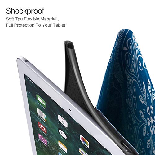 Funda para iPad (9,7 Pulgadas, 2018/2017 Modelo, 6ª / 5ª generación), Águila, Foto de un pájaro cazador volando en cielo abierto Majestuoso Animal,Slim PU Protectora Carcasa con con Auto-Sueño/Estela