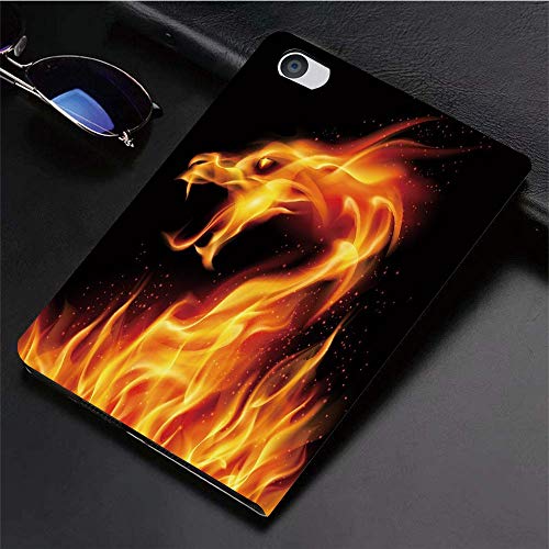 Funda para iPad (9,7 Pulgadas, 2018/2017 Modelo, 6ª / 5ª generación), Animal, águila calva Dibujado a mano figura incompleta Flying Hunter Wildnes,Slim PU Protectora Carcasa con con Auto-Sueño/Estela