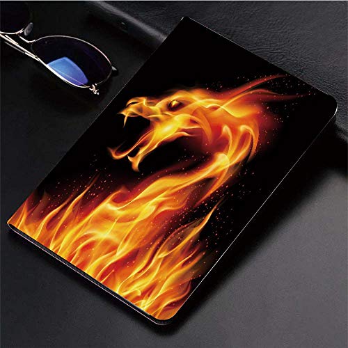 Funda para iPad (9,7 Pulgadas, 2018/2017 Modelo, 6ª / 5ª generación), Animal, águila calva Dibujado a mano figura incompleta Flying Hunter Wildnes,Slim PU Protectora Carcasa con con Auto-Sueño/Estela