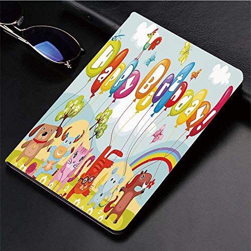 Funda para iPad (9,7 Pulgadas, 2018/2017 Modelo, 6ª / 5ª generación), Decoración de animales, cara de águila del halcón y garras con alas de pluma,Slim PU Protectora Carcasa con con Auto-Sueño/Estela