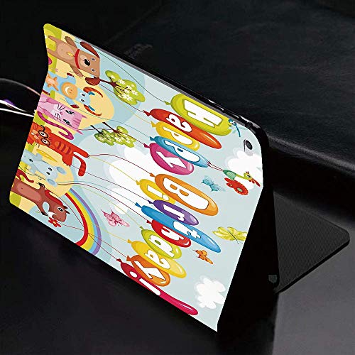 Funda para iPad (9,7 Pulgadas, 2018/2017 Modelo, 6ª / 5ª generación), Decoración de animales, cara de águila del halcón y garras con alas de pluma,Slim PU Protectora Carcasa con con Auto-Sueño/Estela