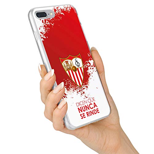 Funda para Samsung Galaxy A51 Oficial del Sevilla FC Sevilla Dicen Que Nunca se Rinde para Proteger tu móvil. Carcasa para Samsung de Silicona Flexible con Licencia Oficial del Sevilla FC.