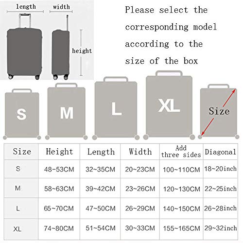 Funda Protectora para Maleta, Lavable, elástica, diseño de águila, Funda Protectora para Maletas, Funda para Maletas, para Accesorios de maletín de 18 a 32 Pulgadas 03 XL (29 '' - 32 '')