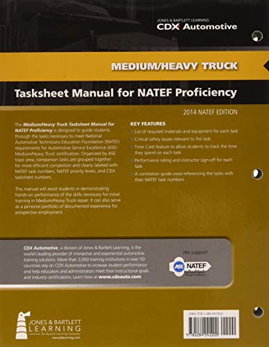 Fundamentals Of Medium/Heavy Duty Commercial Vehicle Systems, Second Edition, Fundamentals Of Medium/Heavy Duty Diesel Engines, Tasksheet Manual, AND 2 Year Access To Medium/Heavy Vehicle Online.