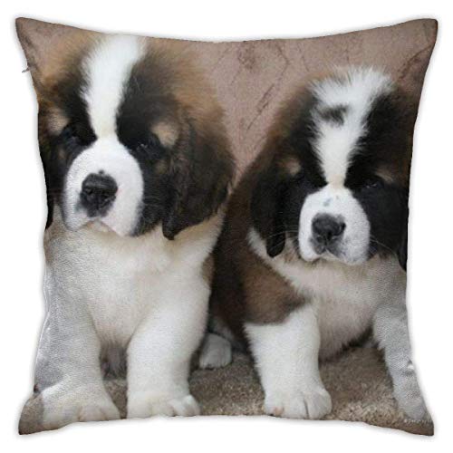 Fundas de Almohada, 45X45CM Funda de Almohada Saint Bernard Twins