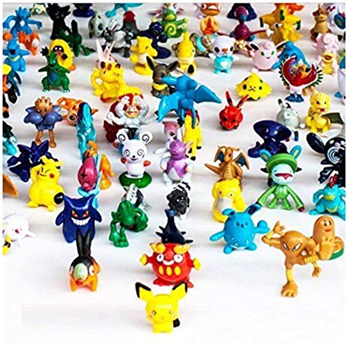 Funmo - 24 Piezas Pokemon Pikachu Monstruo, Pokemon Pikachu Monstruo Mini Figuras de plástico tamaño pequeño Regalo