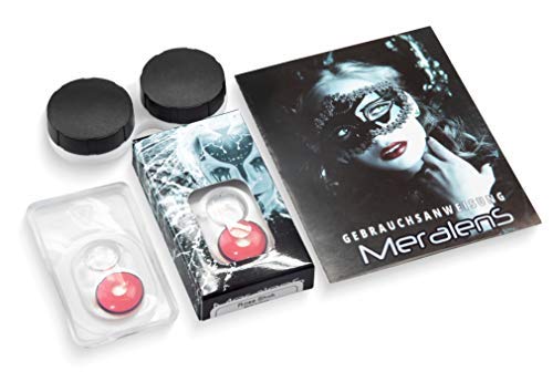 Funnylens - Lentes de contacto de color rosa y rosa (2 unidades, blandas sin graduación), incluye estuche de regalo