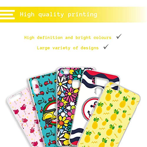 Funnytech® Funda Silicona para iPhone 7 Plus [Gel Silicona Flexible [Ultra Slim 1,5mm-Gran Resistencia] [Diseño Exclusivo, Impresión Alta Definición] [Let´s Rock and Roll Bandas Fondo Blanco]